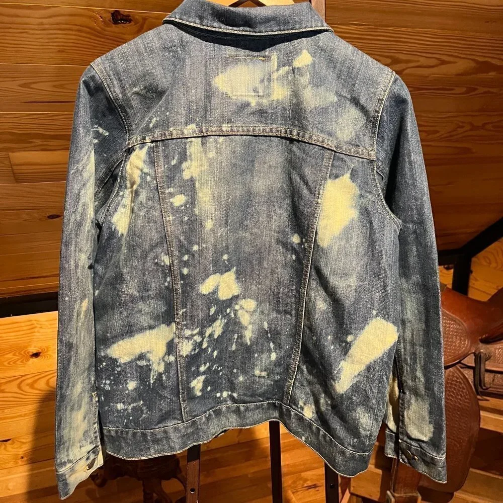 Levi's Trucker Jacket Destroyed Bleached Jean Denim